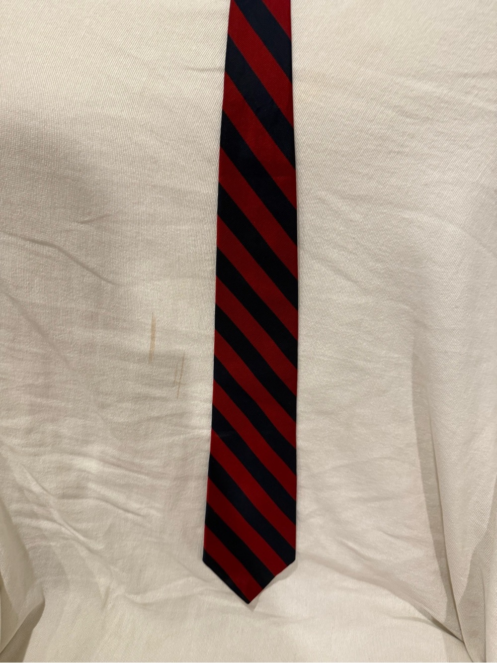 Chaps Ralph Lauren Red and Navy Diagonal Stripe Tie